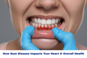 Illustration showing the connection between gum disease and other health conditions