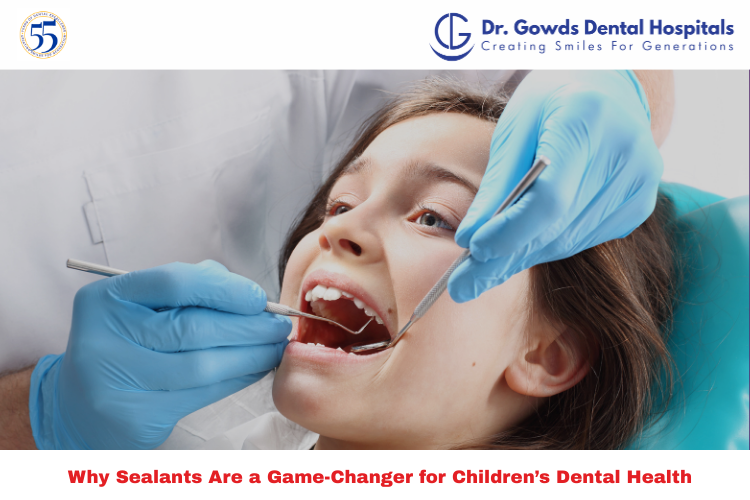 Child having dental sealan confidently