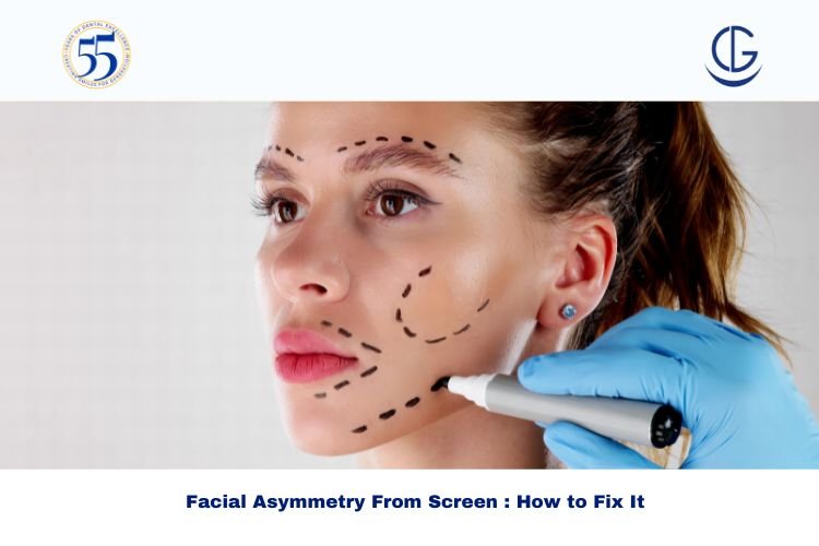 facial asymmetry from screen time