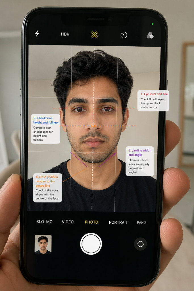 asymmetric face photo test