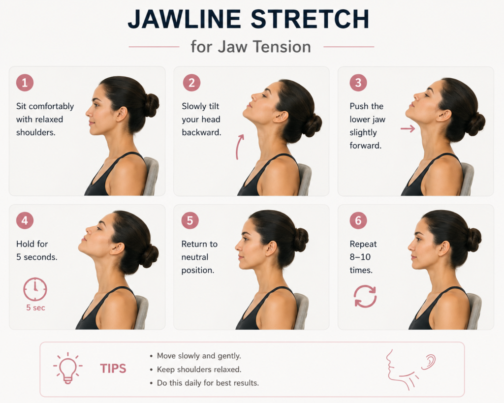 jaw line stretch