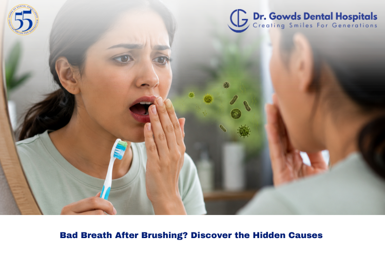 bad breath after brushing