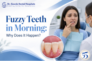 fuzzy teeth in the morning