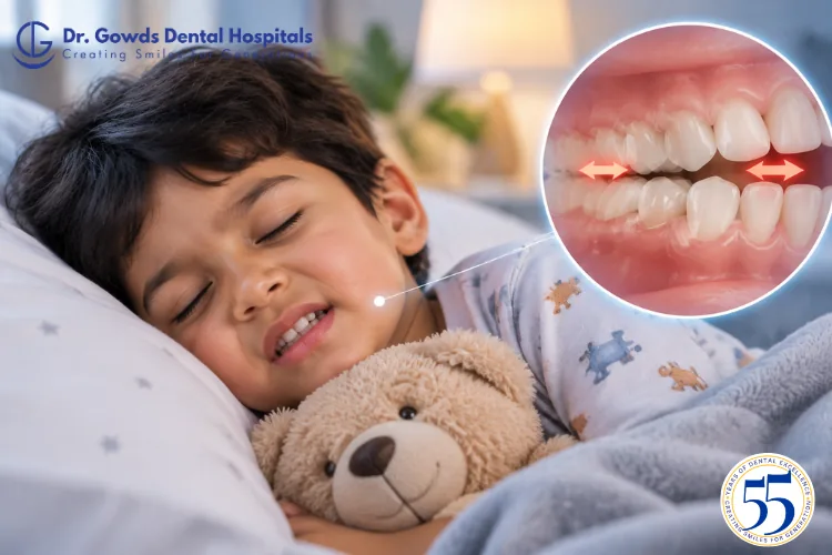 Child grinding teeth during naps