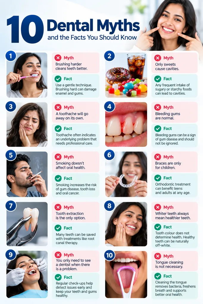 Common dental myths and facts about oral health
